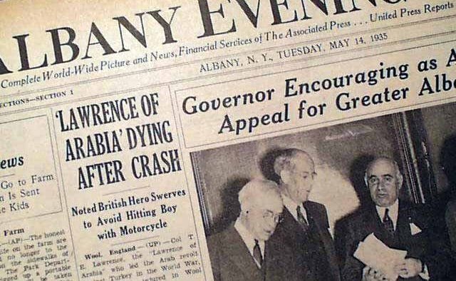 Portada del Albany Evening News