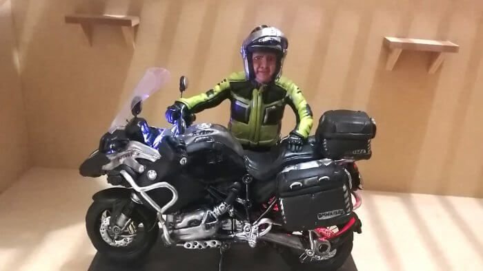 Escultura biker BMW GS